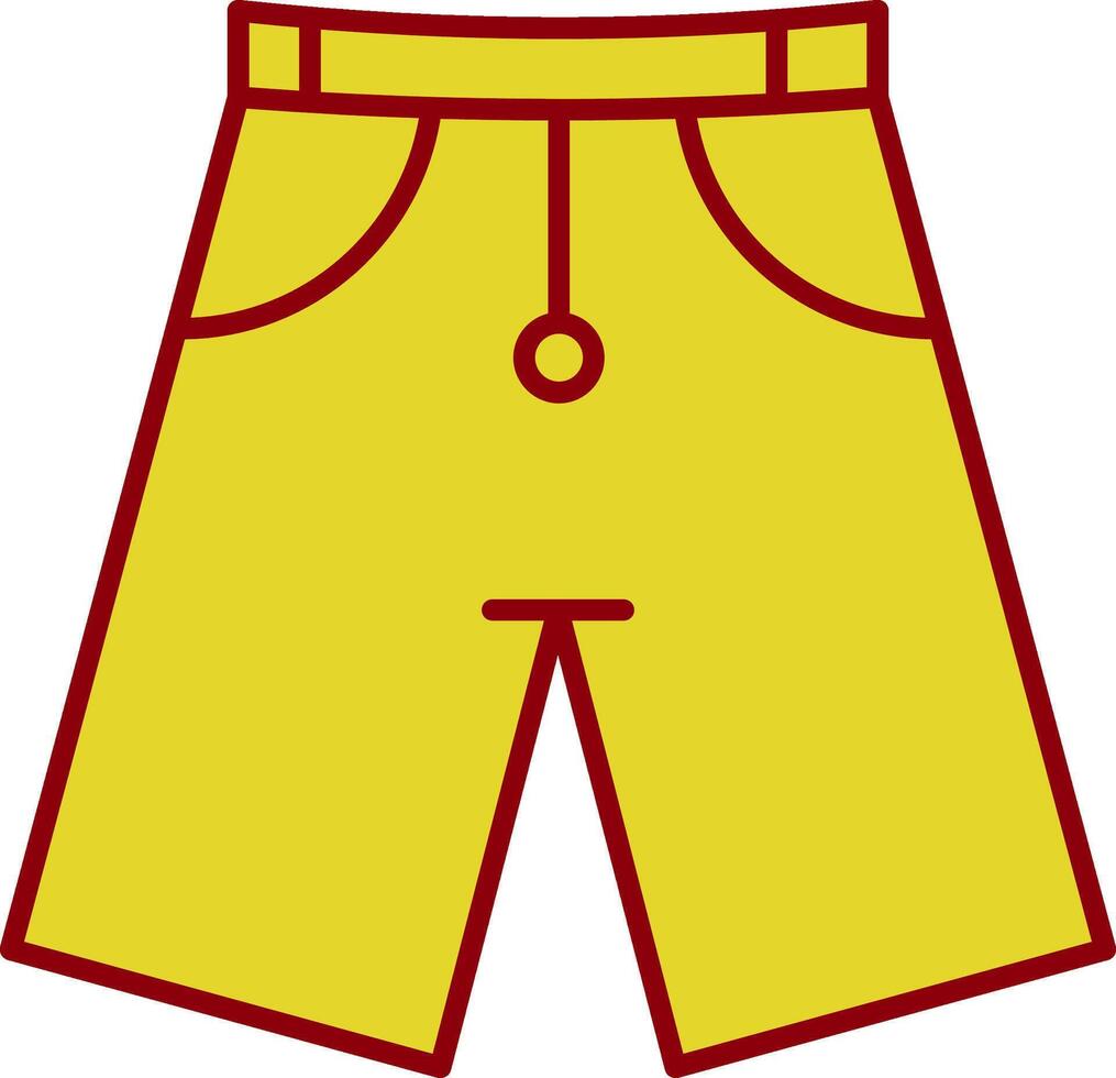 Shorts Linie zweifarbiges Symbol vektor