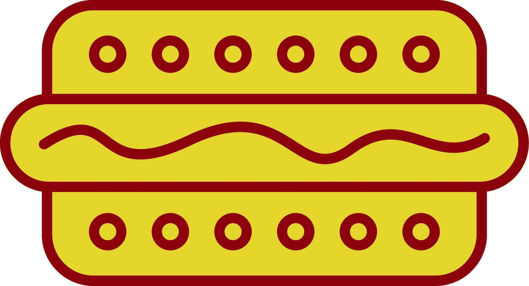 Hot-Dog-Linie zweifarbiges Symbol vektor