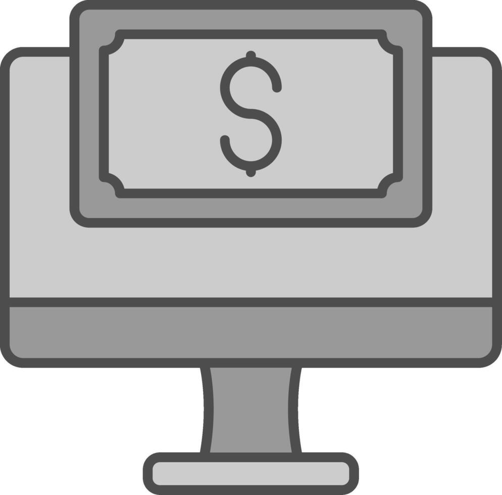 uppkopplad betalning fylla ikon vektor