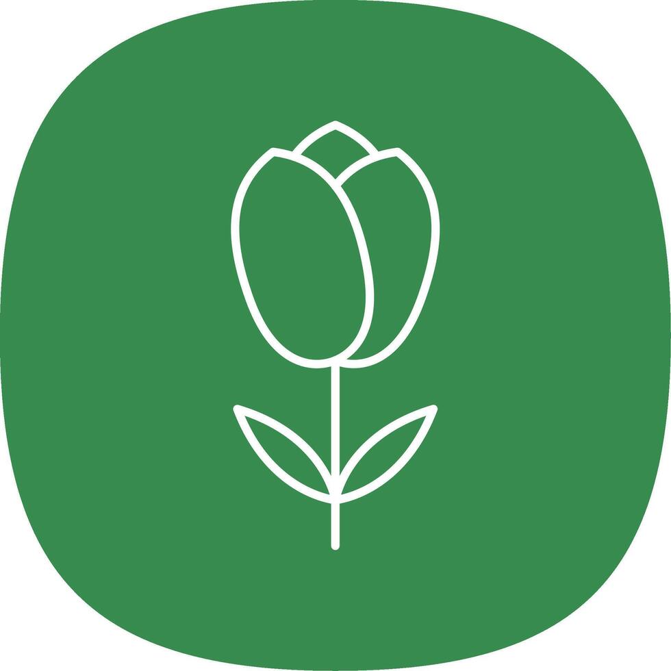 Tulpe Linie Kurve Symbol vektor