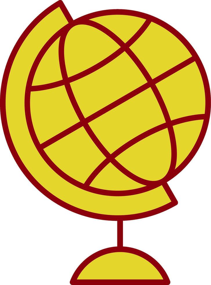 Globuslinie zweifarbiges Symbol vektor