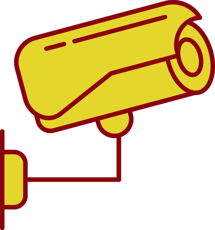 Überwachungskamera-Linie zweifarbiges Symbol vektor
