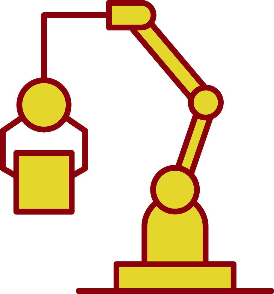 Roboter Maschine Linie Kreis Symbol vektor