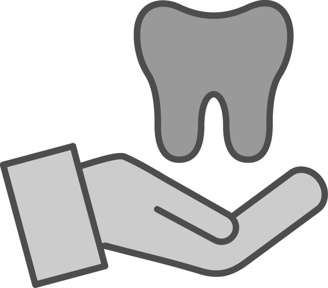 dental vård fylla ikon vektor