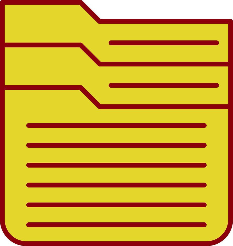 Arkiv linje två färg ikon vektor