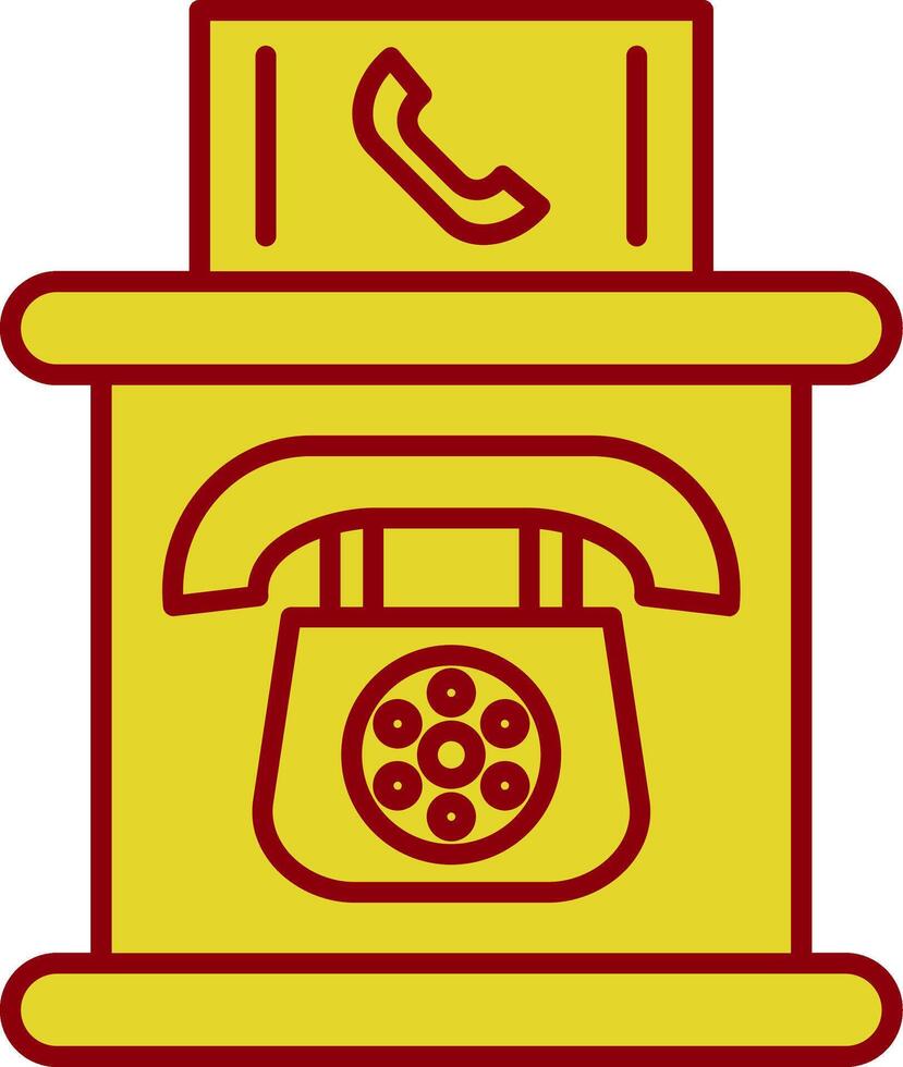 Telefon Stand Linie Kreis Symbol vektor