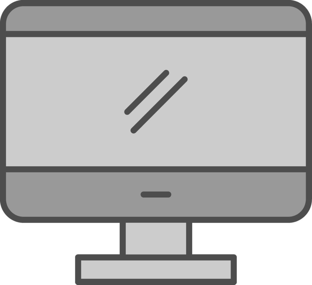 Monitor Linie Kreis Symbol vektor