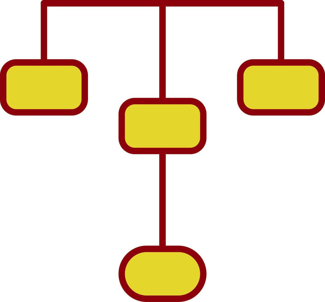 hierarchisch Struktur Linie Kreis Symbol vektor