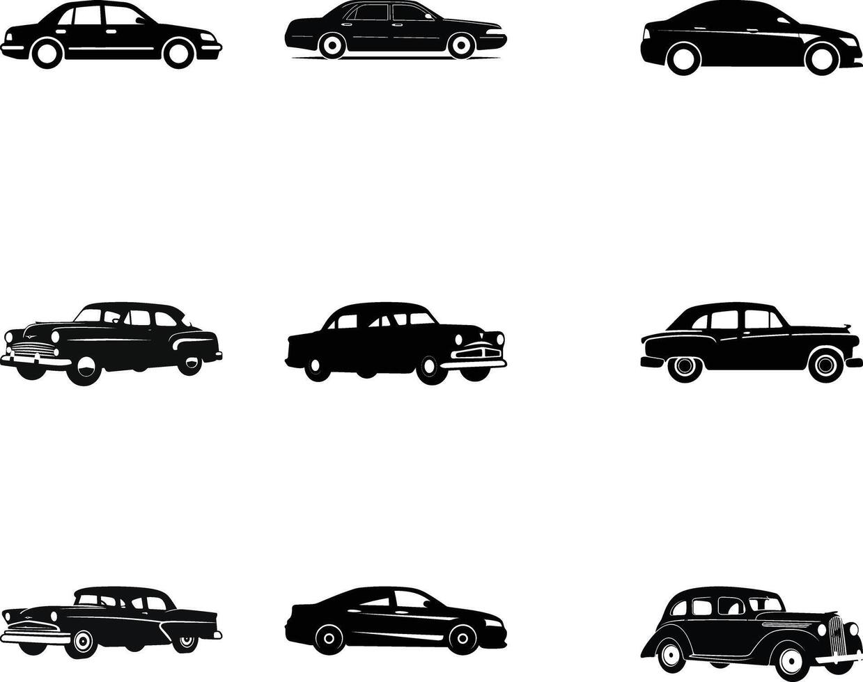 Stadt Leben das Wesentliche Taxi Silhouetten zum dynamisch Abbildungen vektor