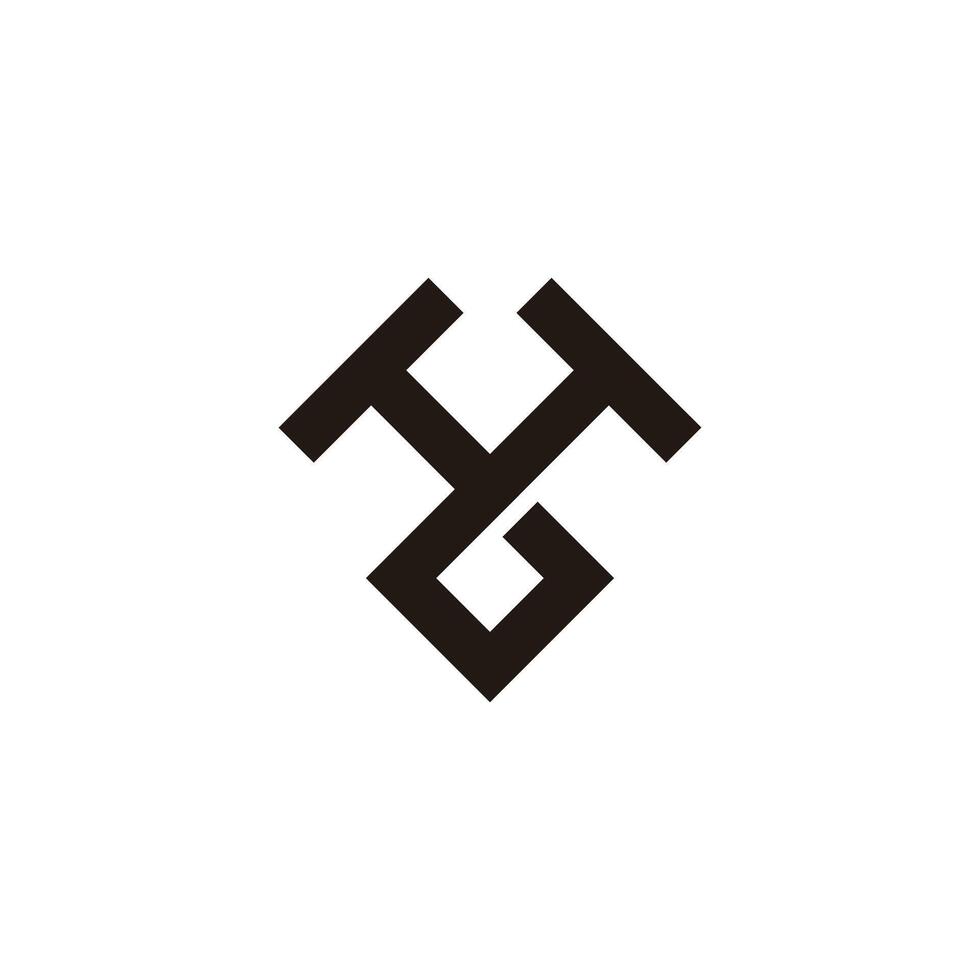 Brief tt industriell Hammer Logo vektor