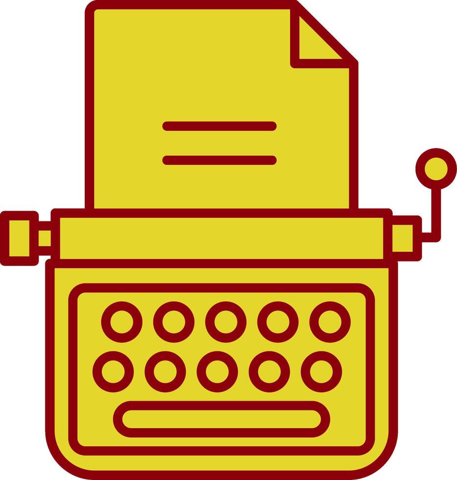 Schreibmaschine Linie Kreis Symbol vektor