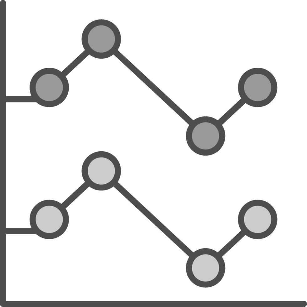 Linie Diagramm Stutfohlen Symbol vektor