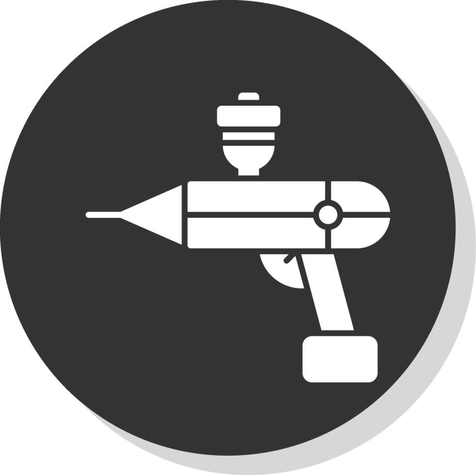 airbrush glyf grå cirkel ikon vektor