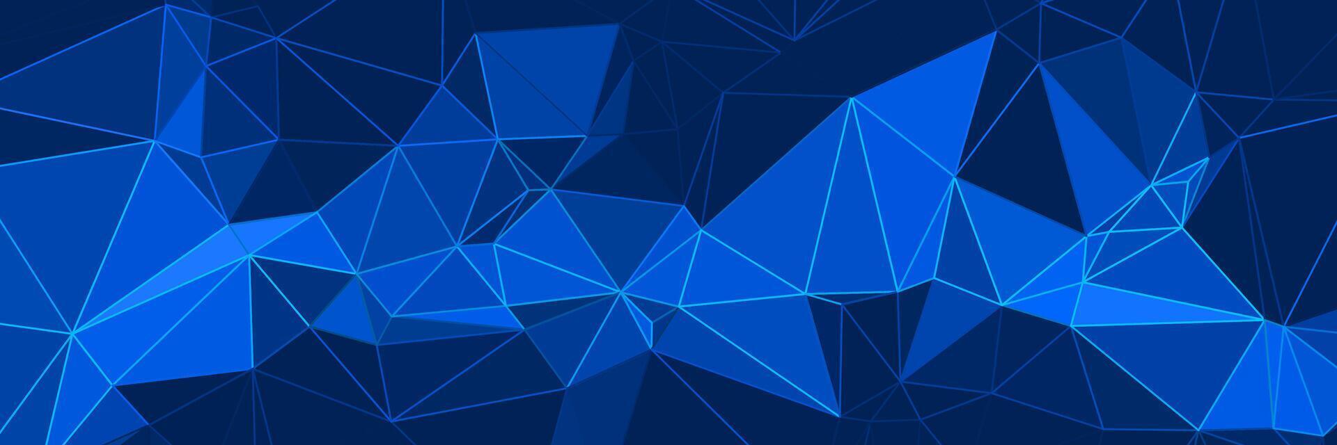 abstrakt Blau polygonal Hintergrund mit Dreiecke vektor