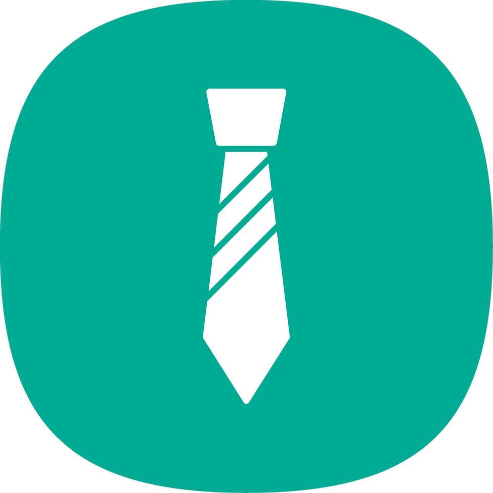 Krawatte Glyphe Kurve Symbol vektor