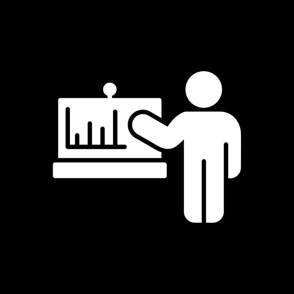 Präsentationsglyphe invertiertes Symbol vektor