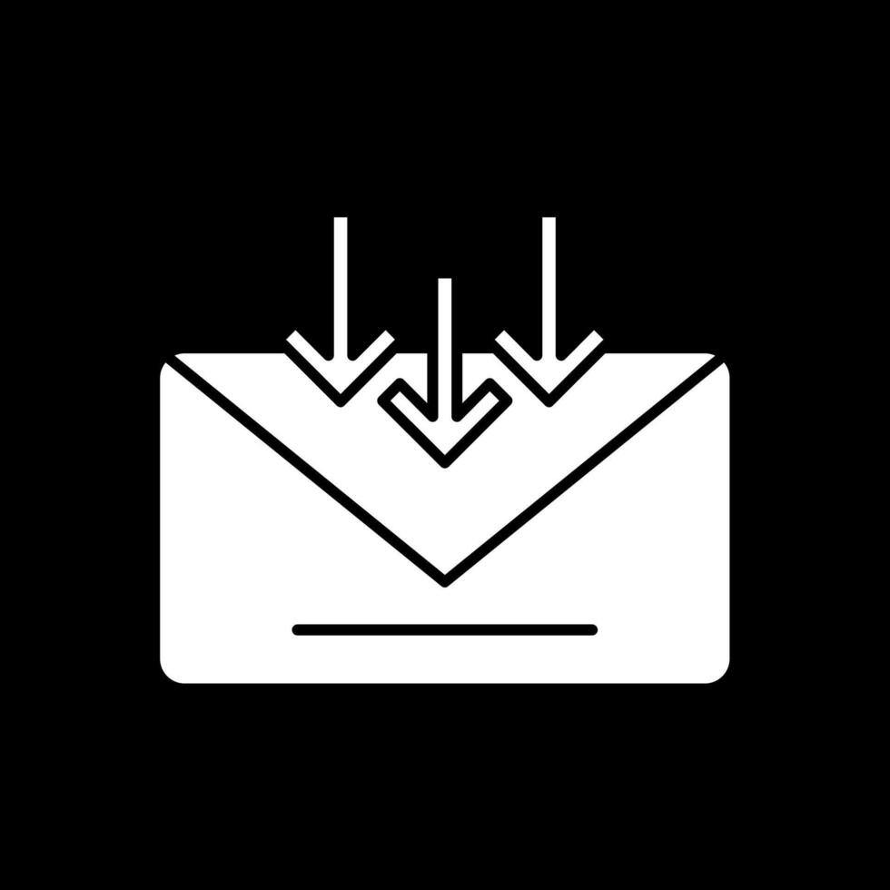 E-Mail-Glyphe invertiertes Symbol vektor