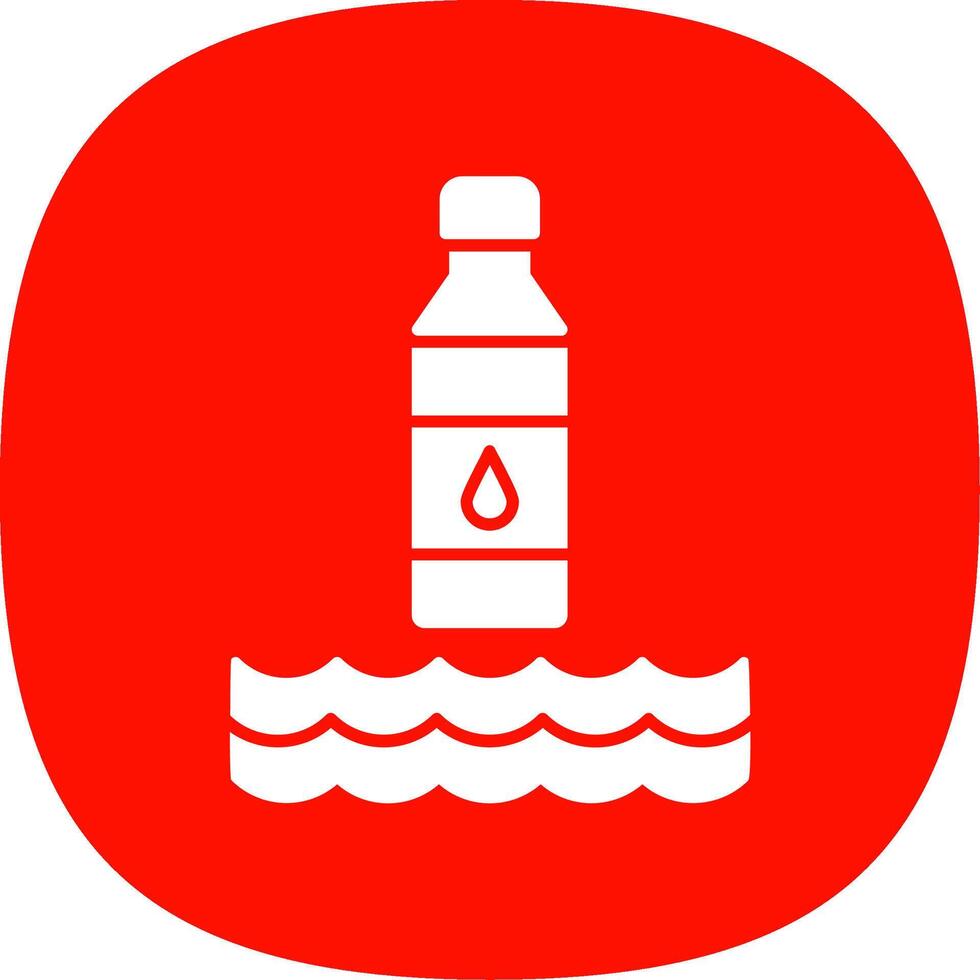 Wasser Glyphe Kurve Symbol vektor