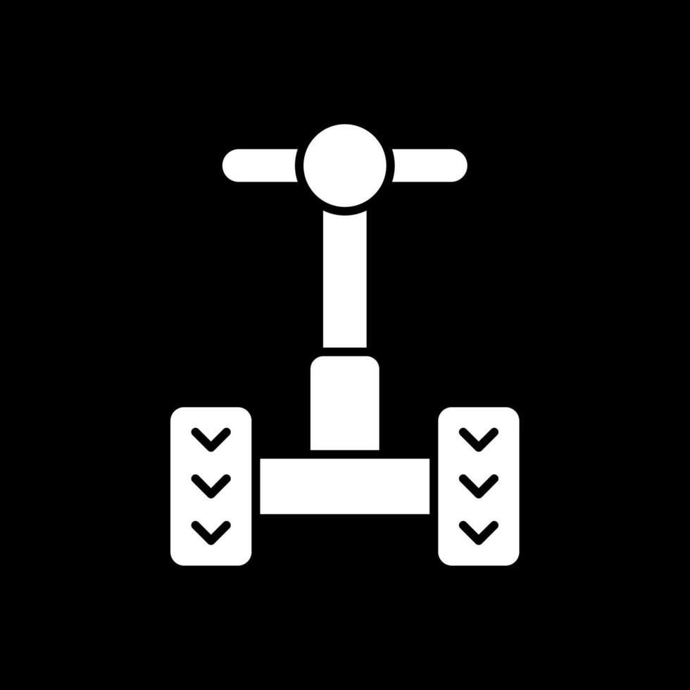 Segway Glyphe invertiert Symbol vektor