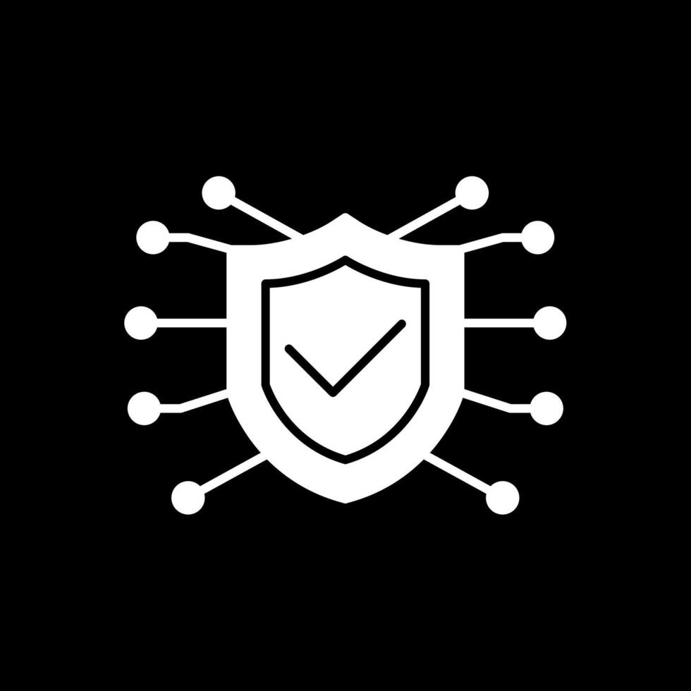 online Sicherheit Glyphe invertiert Symbol vektor