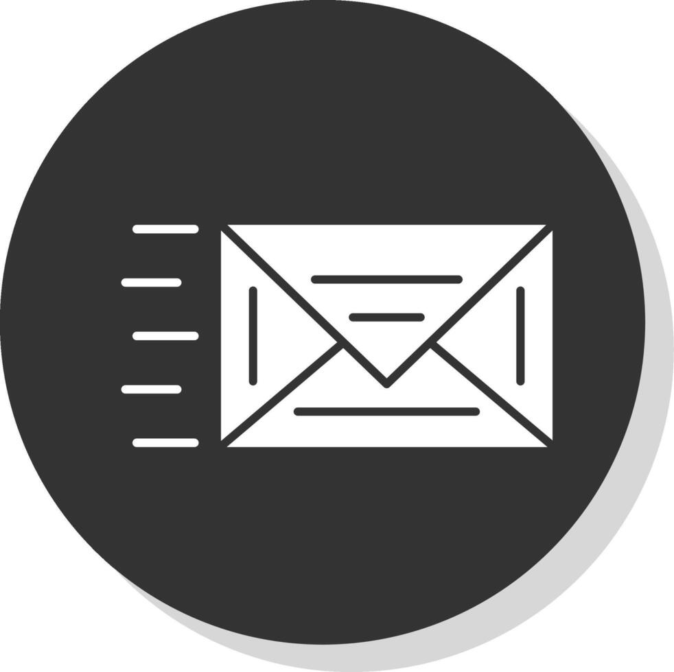 Mail Glyphe grau Kreis Symbol vektor