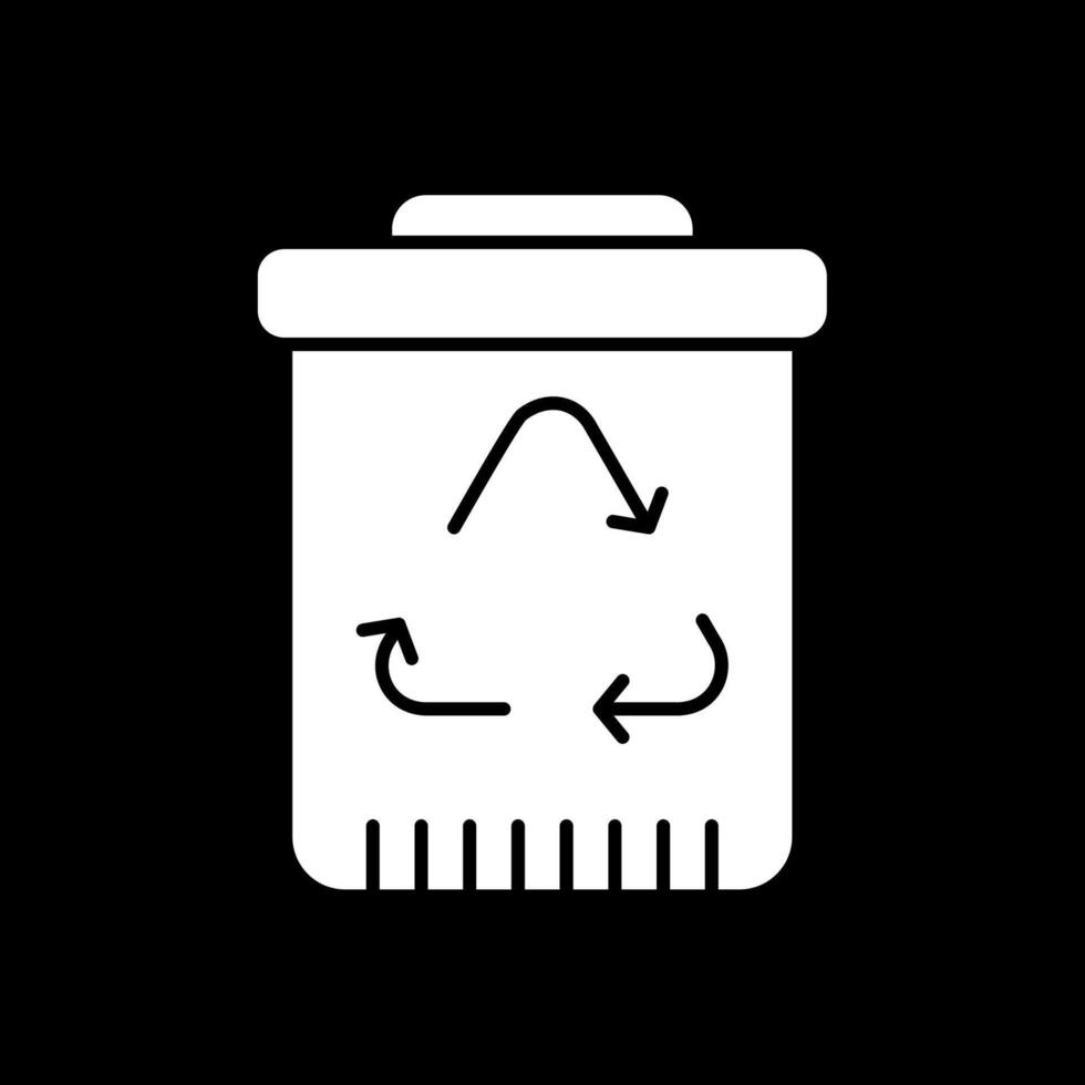 Recycling-Glyphe umgekehrtes Symbol vektor