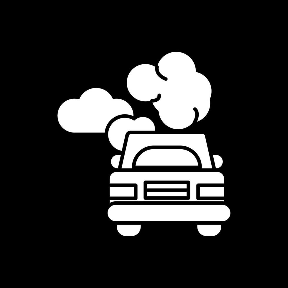 Auto Verschmutzung Glyphe invertiert Symbol vektor