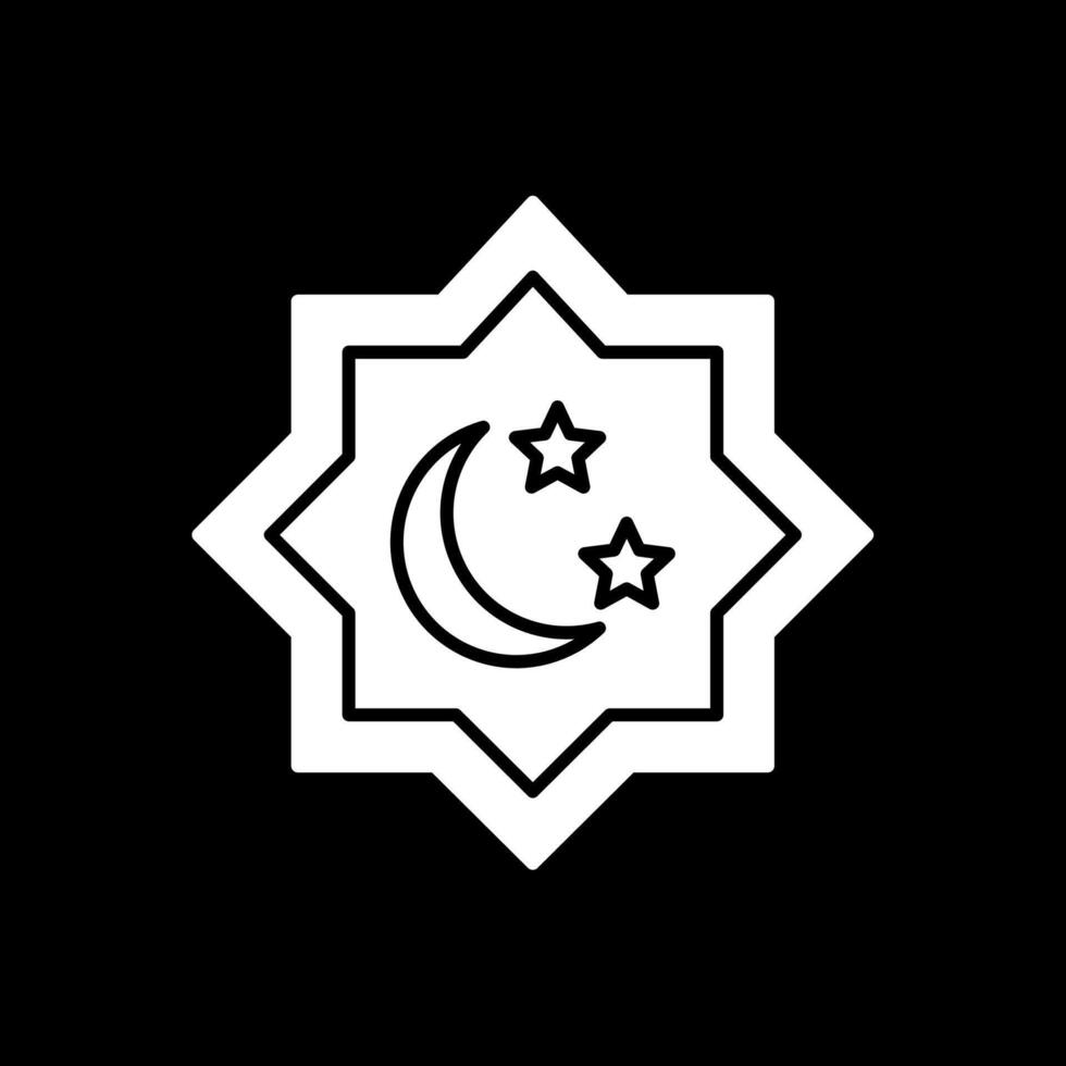 islamisch Star Glyphe invertiert Symbol vektor