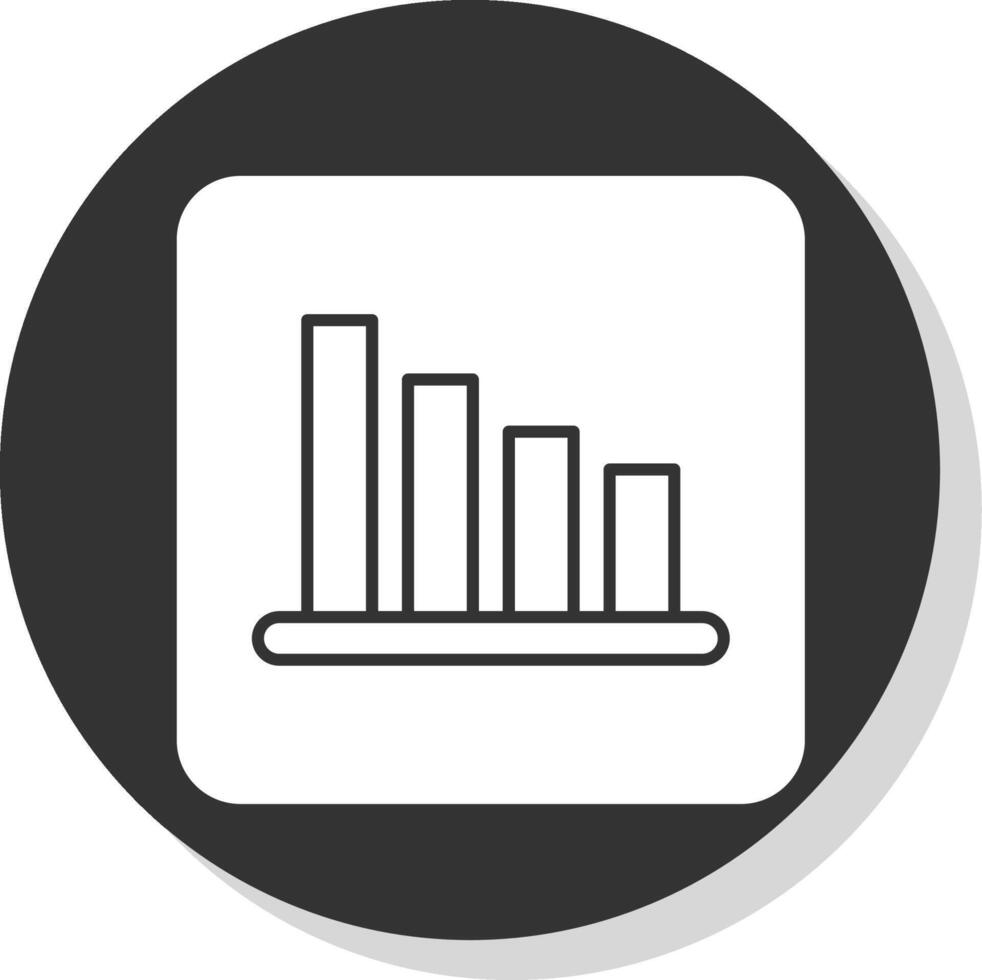 Bar Diagramm Glyphe grau Kreis Symbol vektor