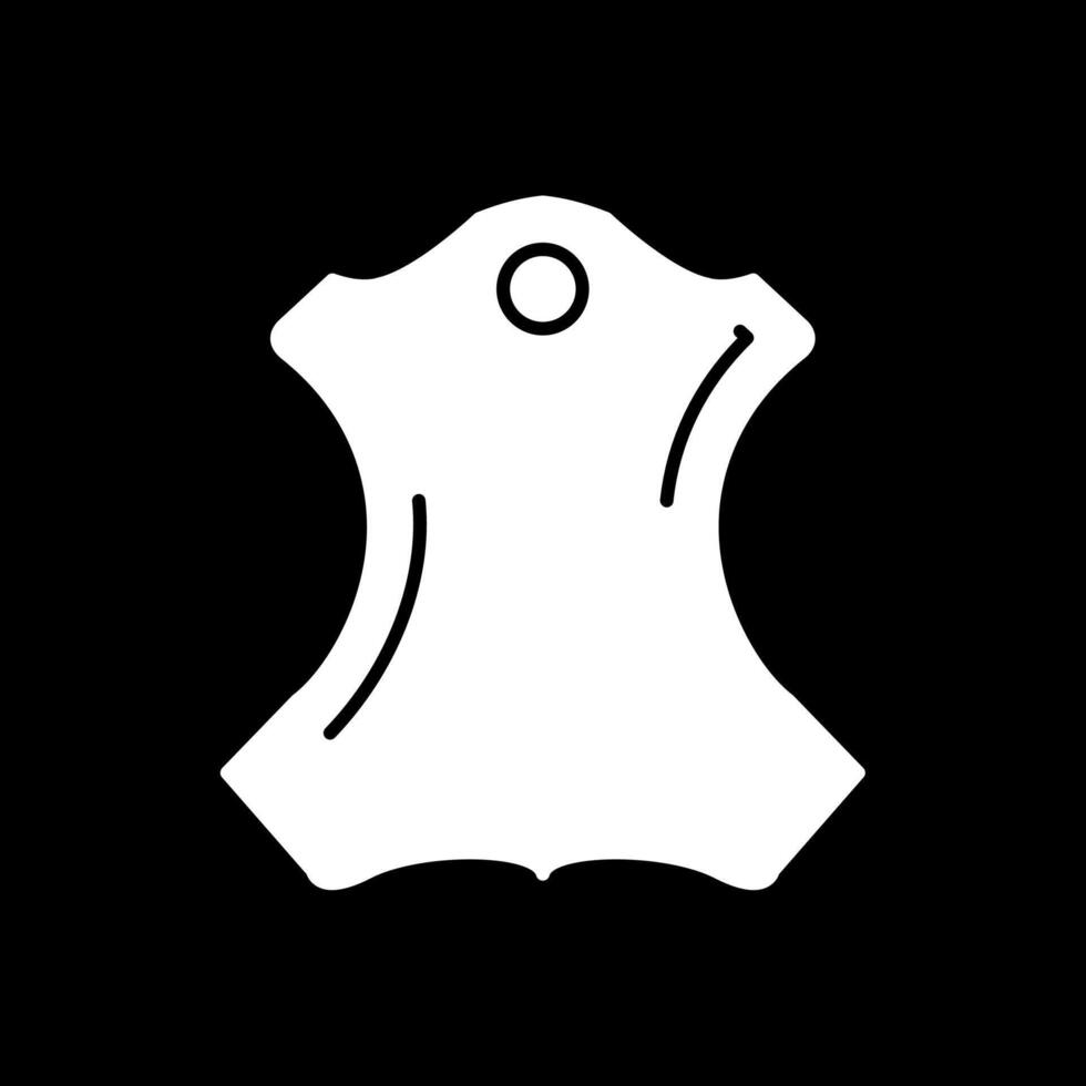Leder Glyphe invertiert Symbol vektor