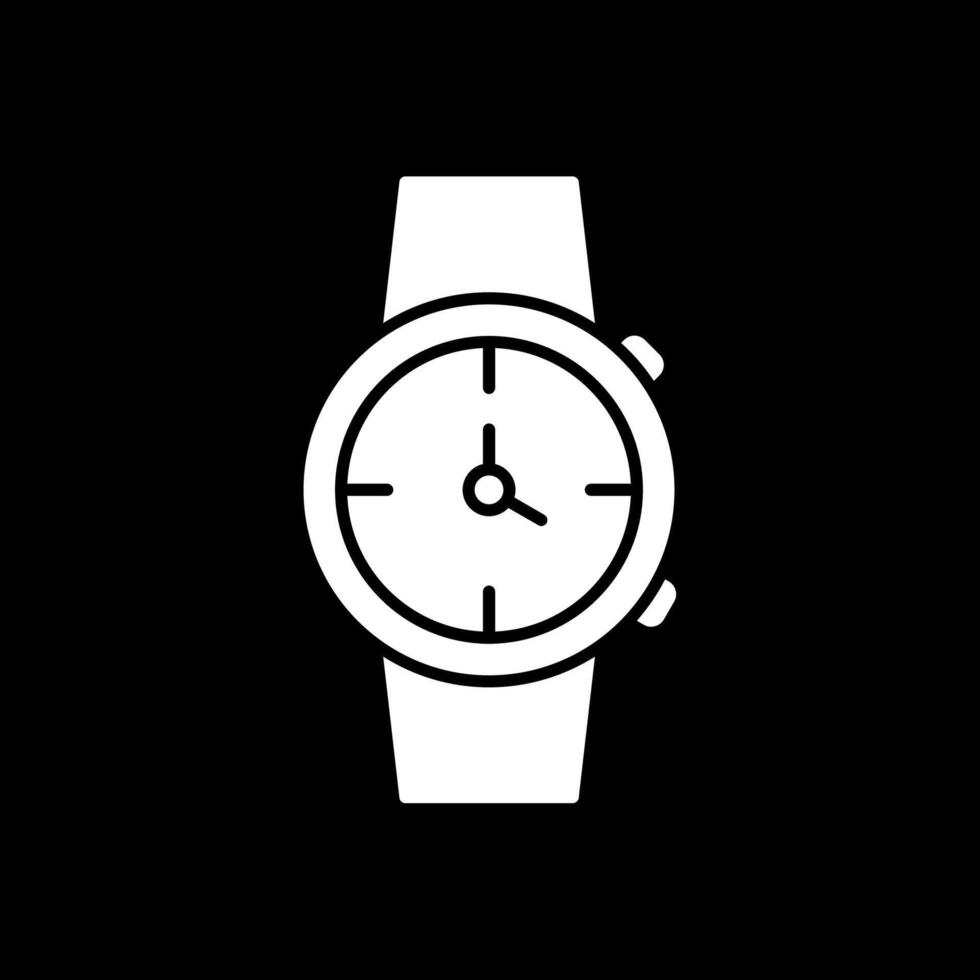 Uhr Glyphe umgekehrtes Symbol vektor