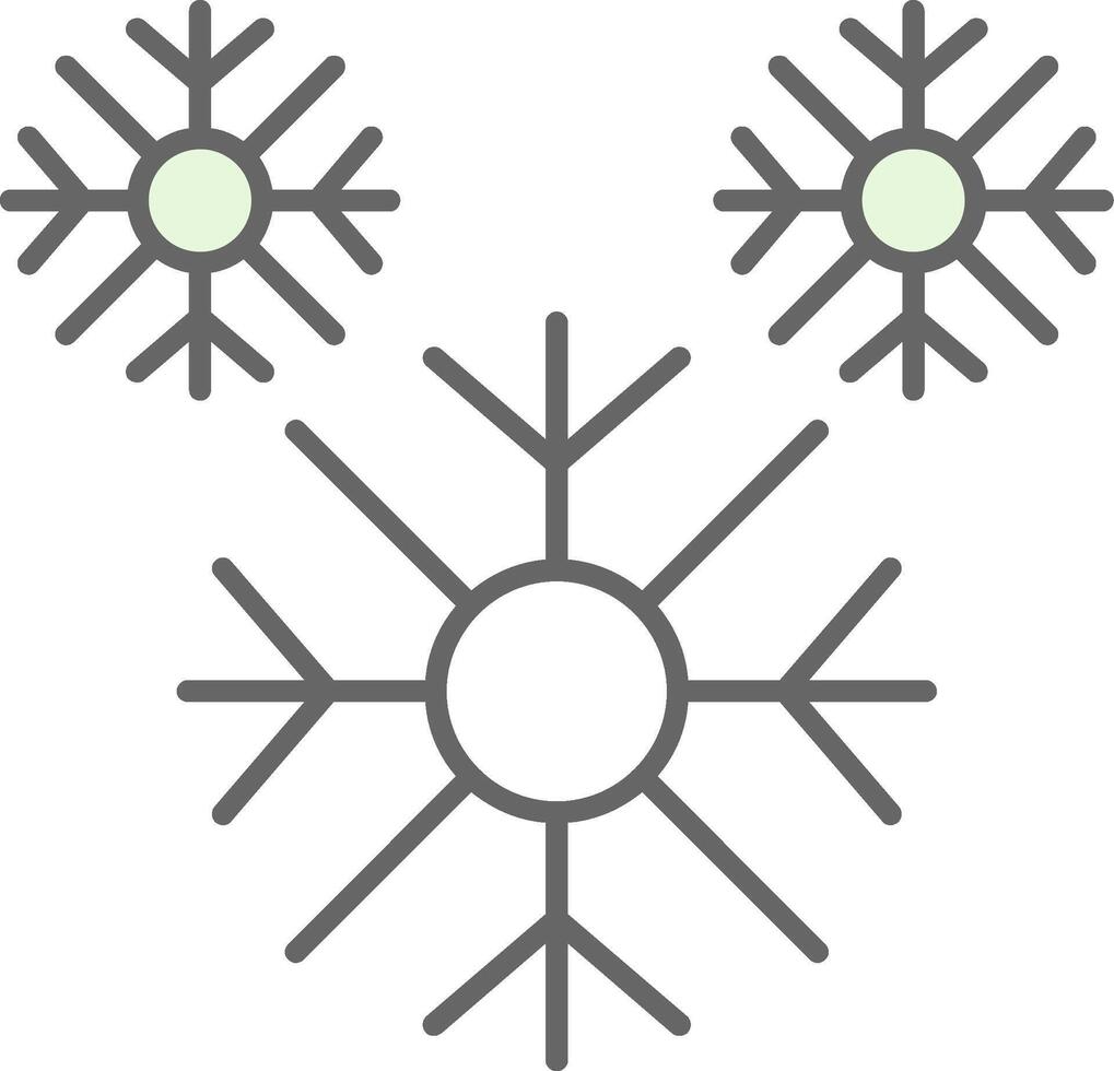 snöflinga fylla ikon vektor