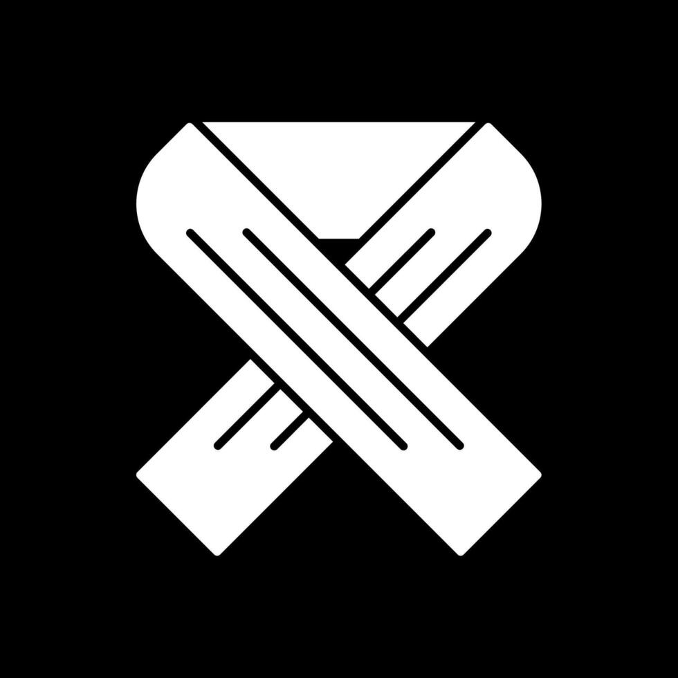 Schal Glyphe invertiert Symbol vektor