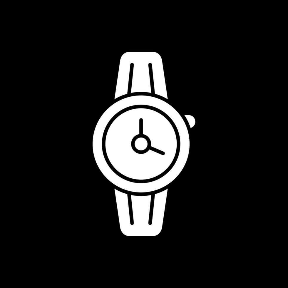 Armbanduhr Glyphe invertiert Symbol vektor