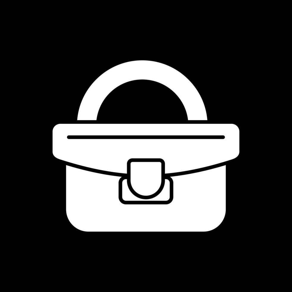 Handtasche Glyphe umgekehrtes Symbol vektor