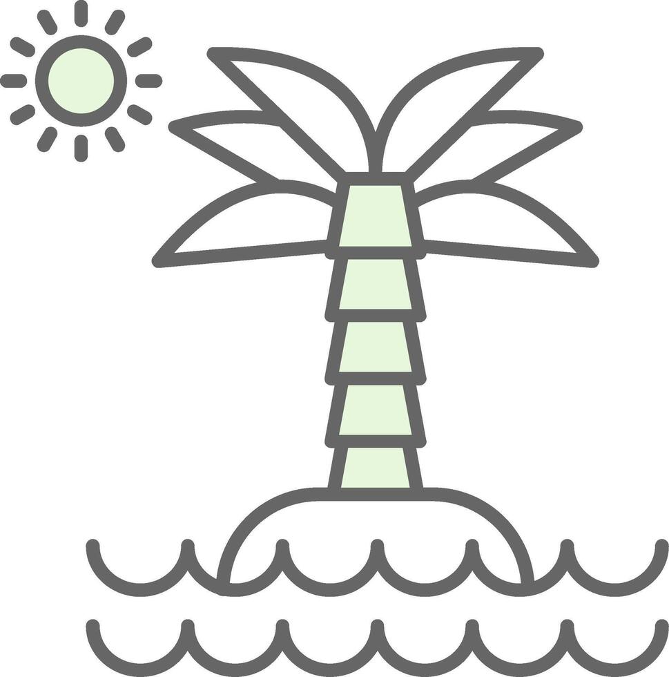 Wüste Insel Stutfohlen Symbol vektor