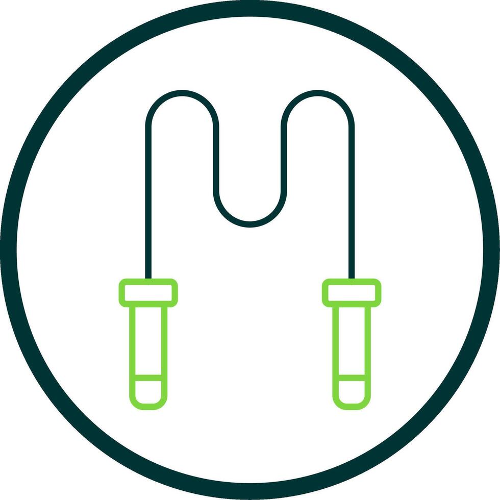 überspringen Seil Linie Kreis Symbol vektor