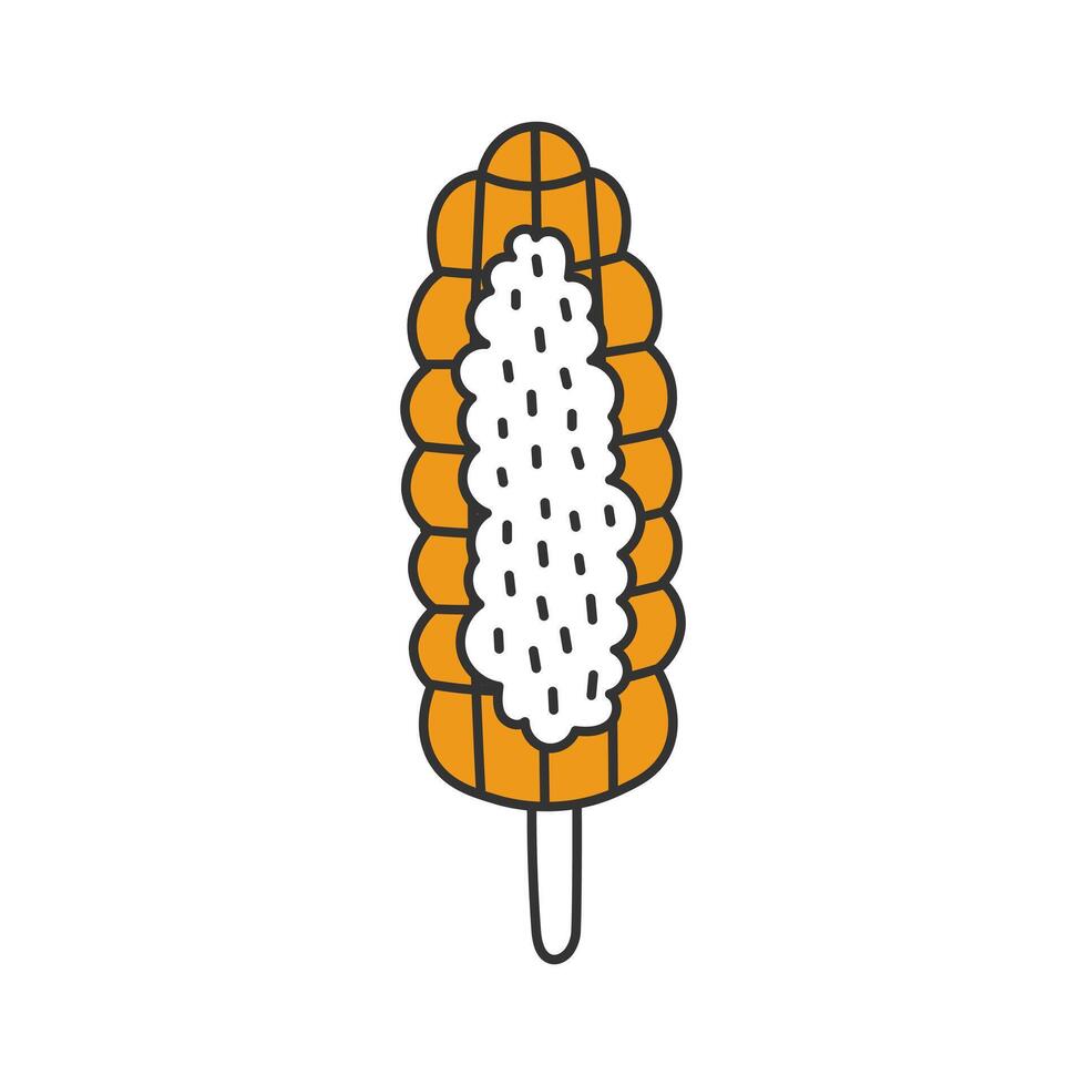 elote Mais auf das Cob Gekritzel Illustration vektor