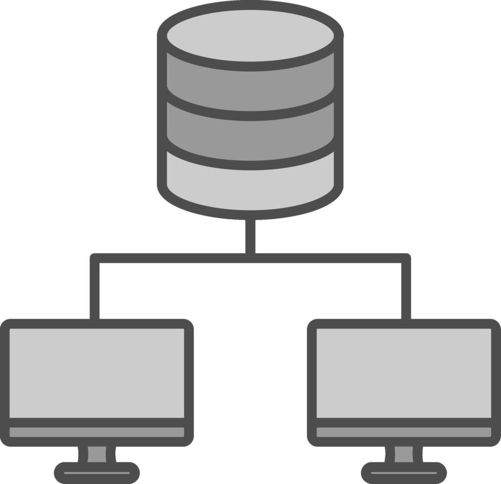 data Centrum fylla ikon vektor