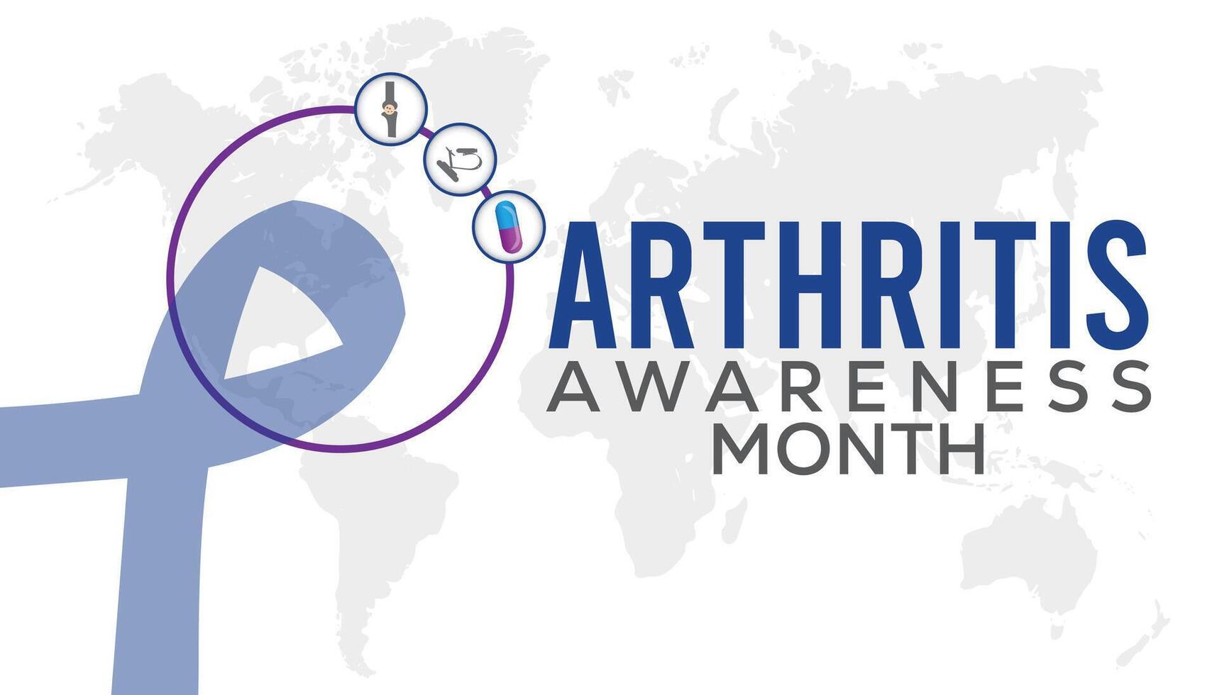 artrit medvetenhet månad observerats varje år i Maj. mall för bakgrund, baner, kort, affisch med text inskrift. vektor