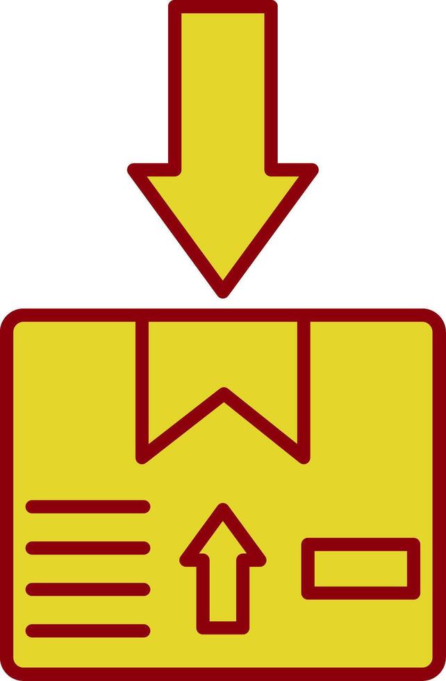 Paketzeile zweifarbiges Symbol vektor