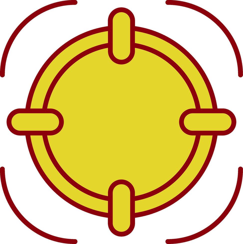 Ziellinie zweifarbiges Symbol vektor