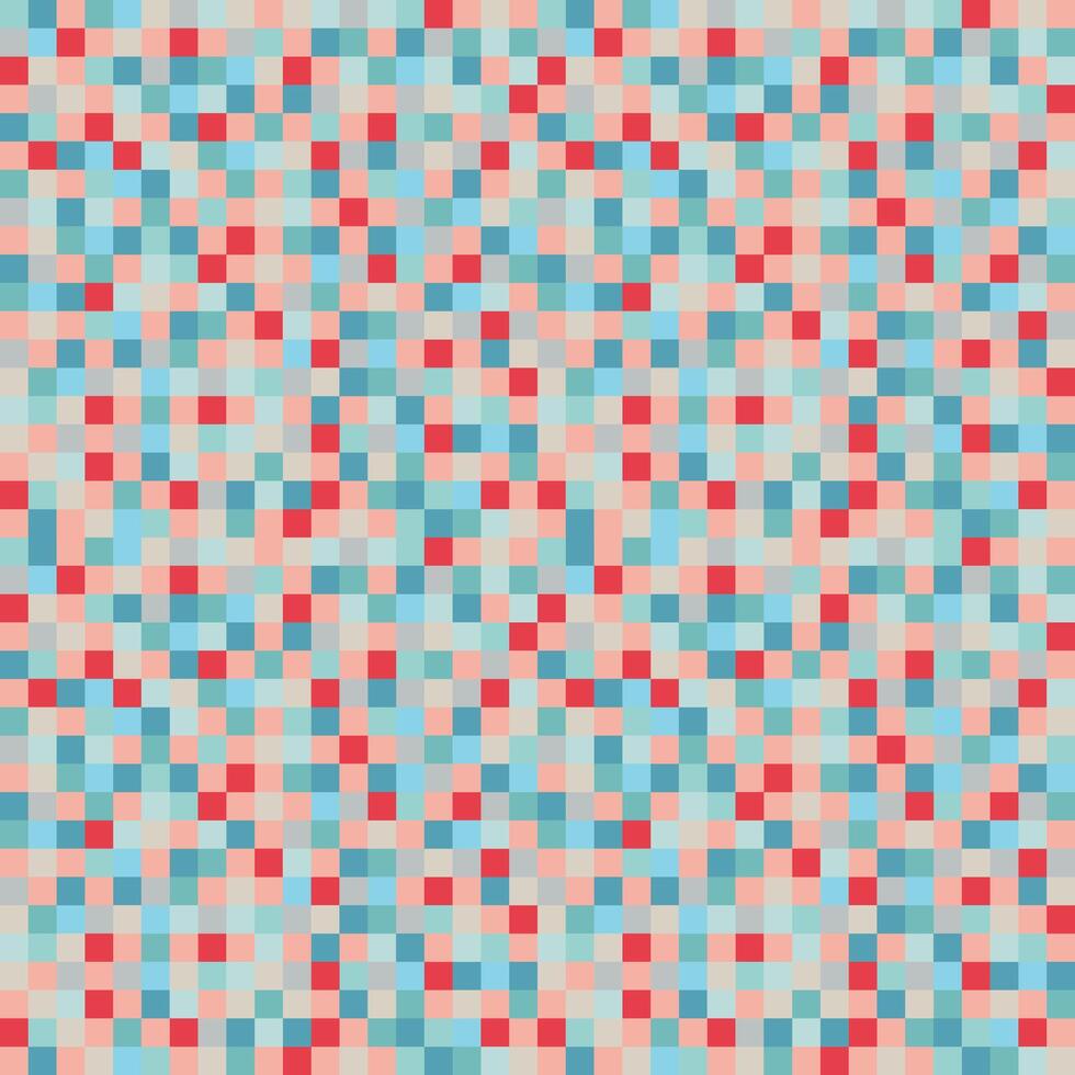 pixel bakgrund hav och korall färger. sömlös mönster, pixelering. färgrik pixel prickar mosaik- bakgrund, tapet vektor