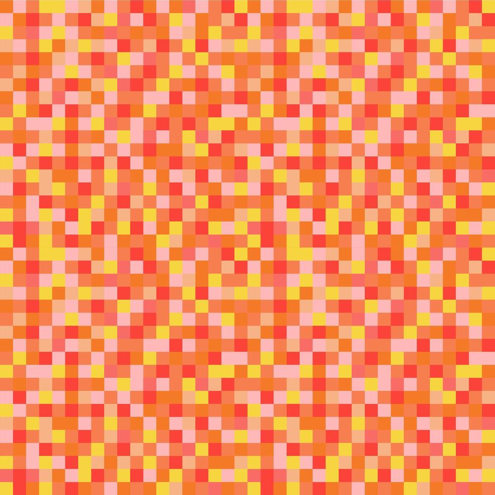 Pixel Hintergrund Pfirsiche Farbe Palette. nahtlos Muster, Pixelierung. bunt Pixel Punkte Mosaik Hintergrund, Hintergrund vektor