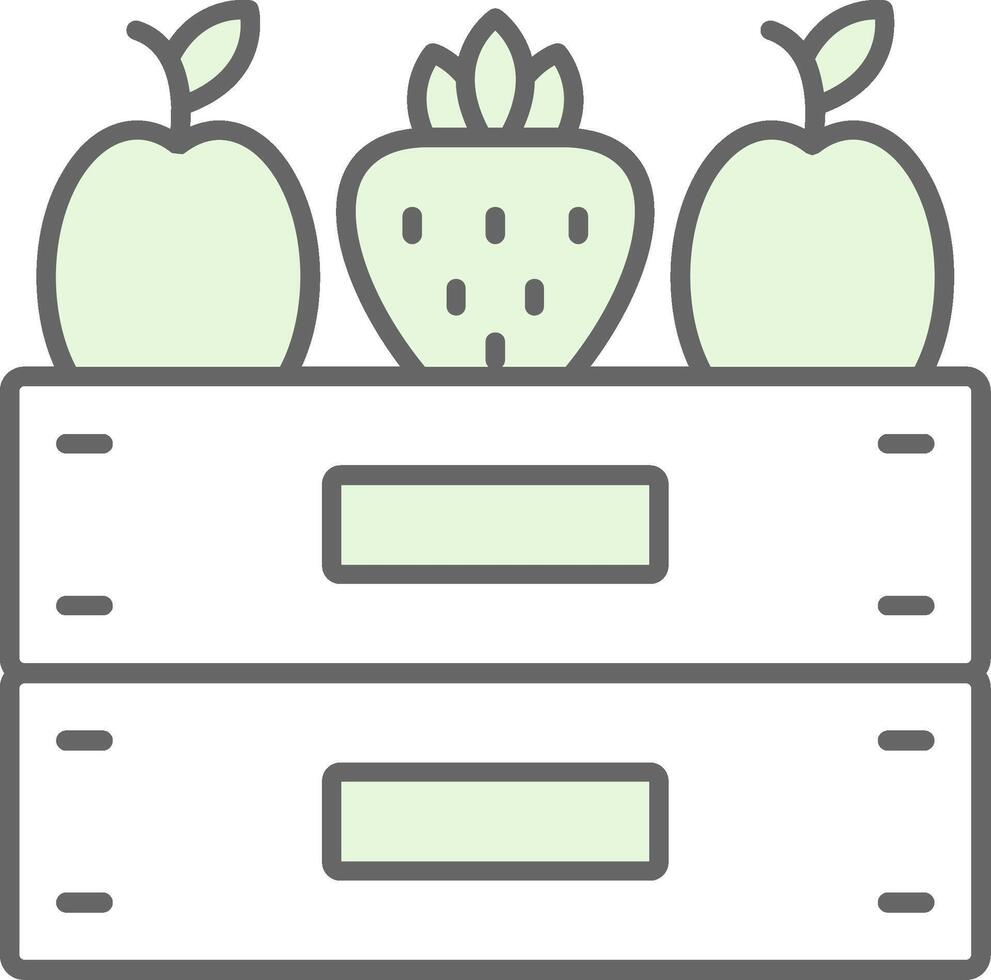 frukt låda fylla ikon vektor