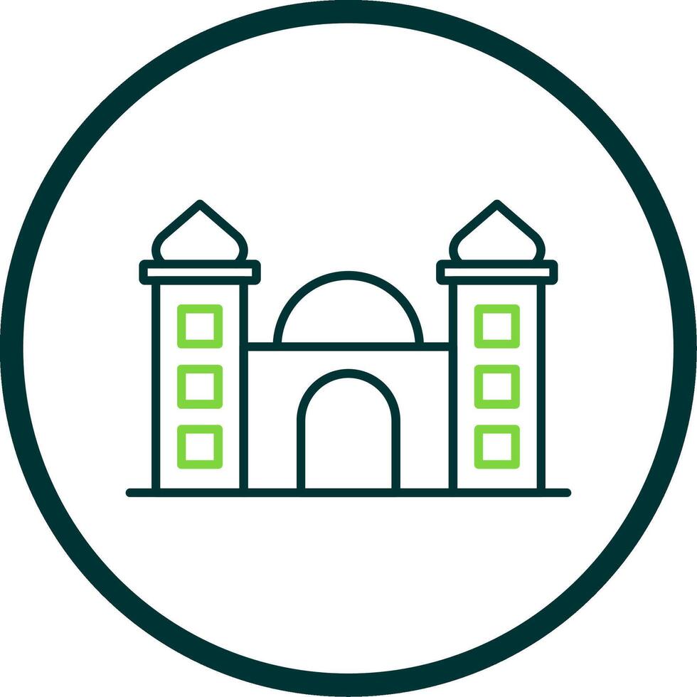 Moschee Linie Kreis Symbol vektor