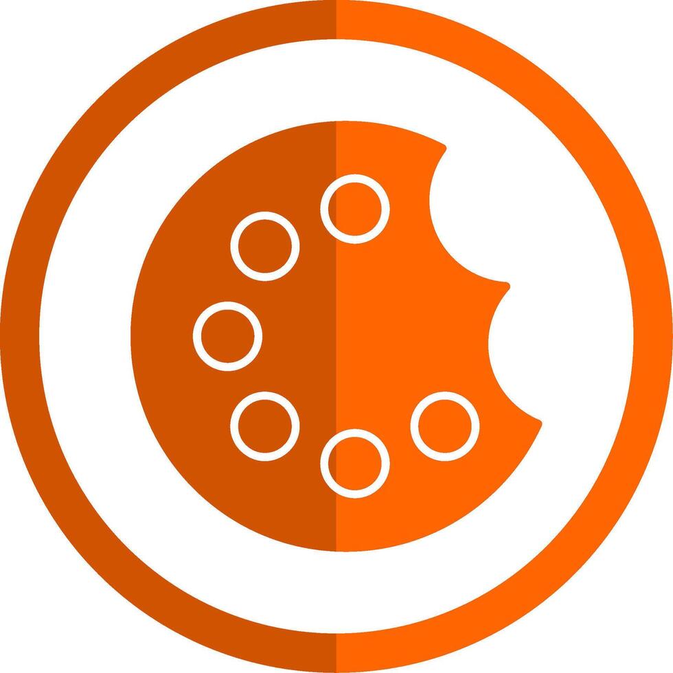 målning palett glyf orange cirkel ikon vektor