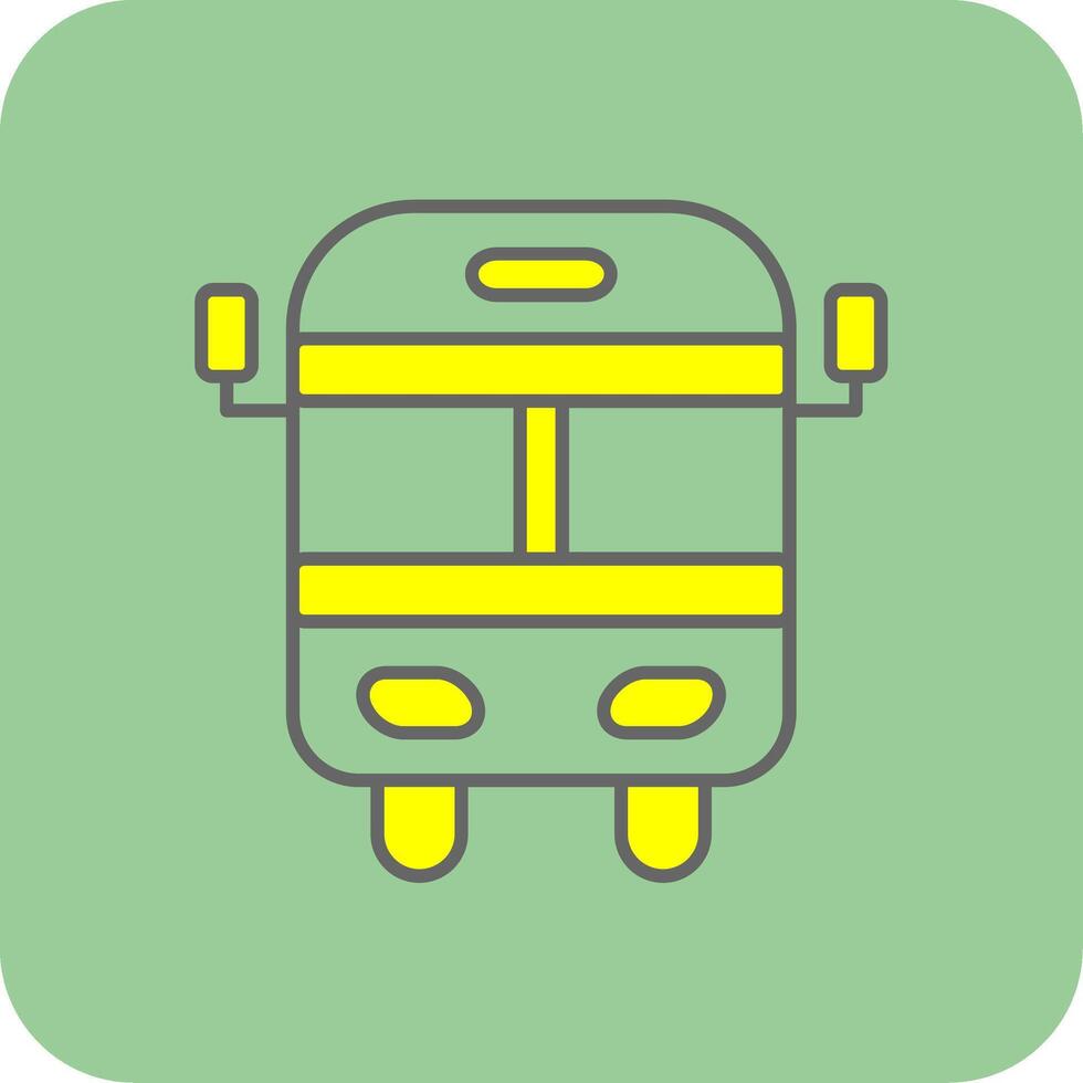 Schule Bus gefüllt Gelb Symbol vektor