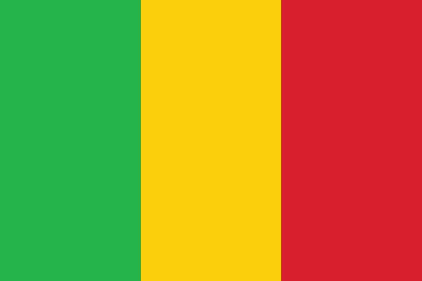 Mali Flagge Illustration. Mali National Flagge. vektor