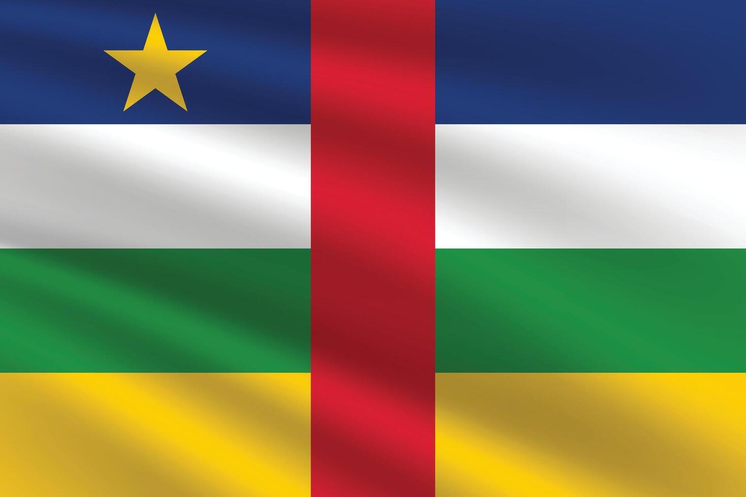 zentral afrikanisch Republik Flagge Illustration. zentral afrikanisch Republik National Flagge. zentral afrikanisch Republik winken Flagge. vektor